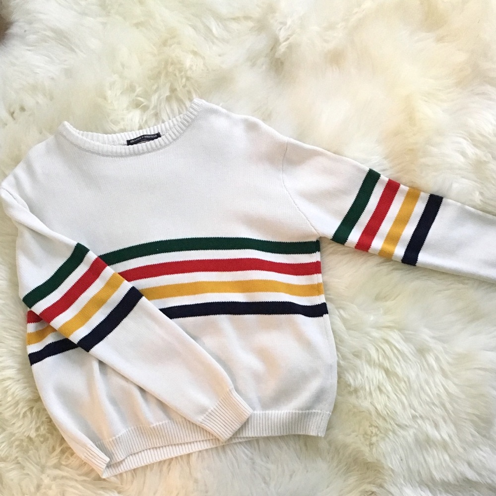 Brandy Melville Bronx Rainbow Striped Sweater